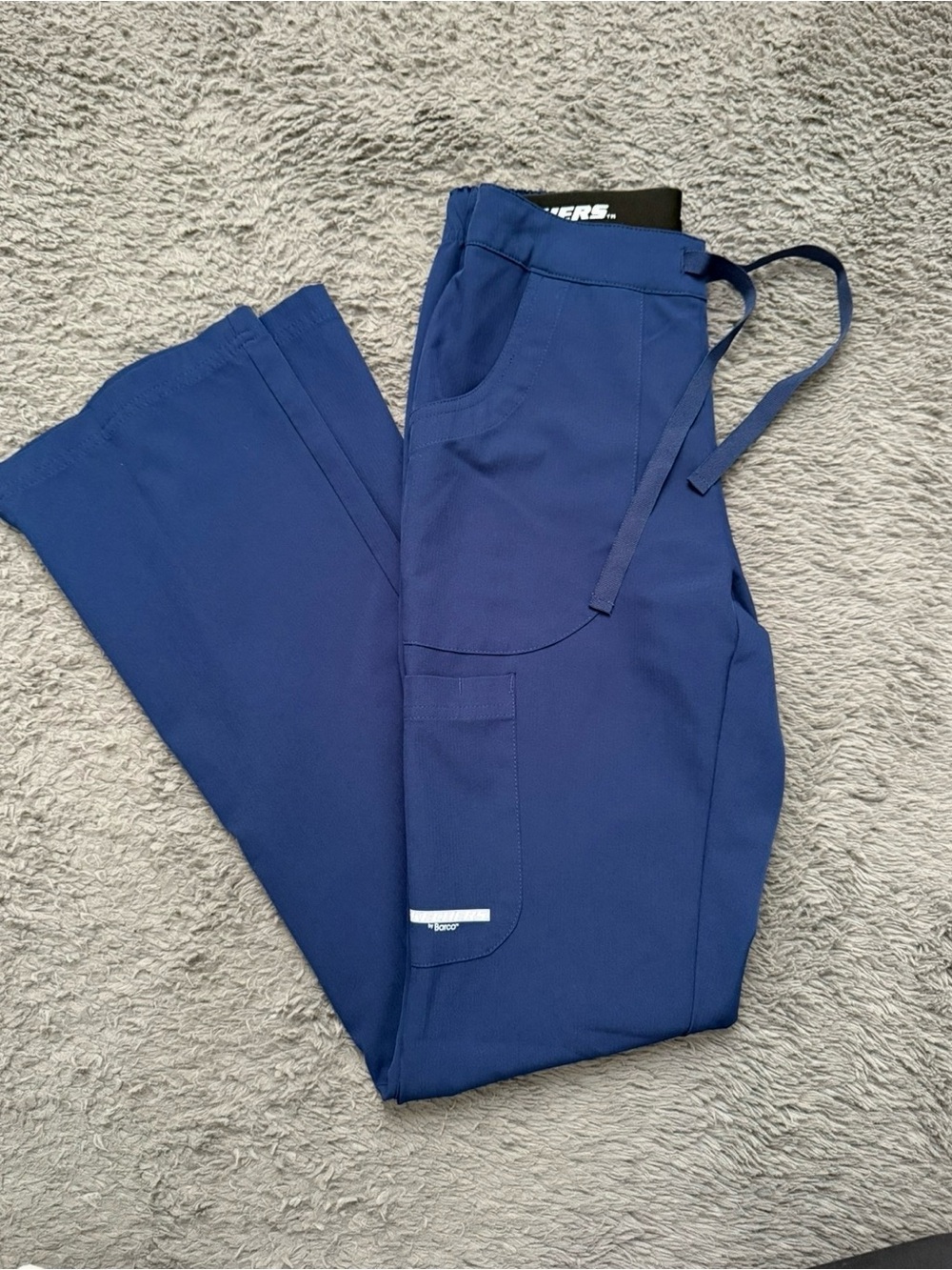 Skechers by Barco Women's Navy Blue Scrub Pants XXS Drawstring Medical Uniform